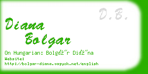diana bolgar business card